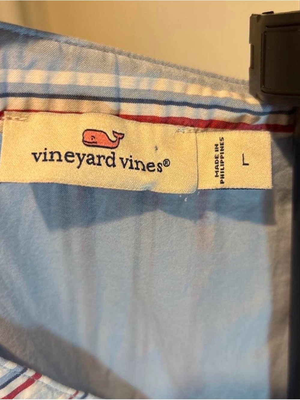 Vineyard Vines Striped Sleeveless Tiered Dress Women’s Large Blue Red White - Picture 4 of 9